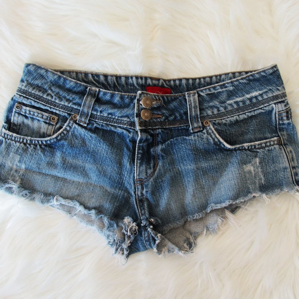 Cheeky cut off denim shorts